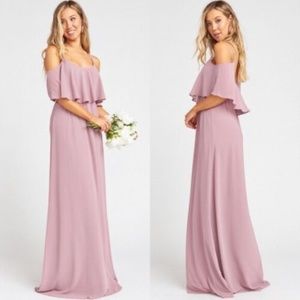 Show Me Your MuMu Caitlin bridesmaid dress xxs antique rose chiffon